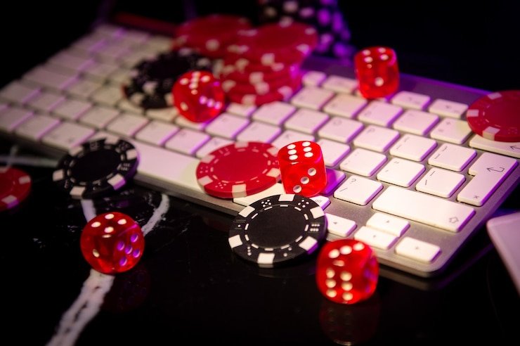 Antarmuka deposit dan penarikan di bandit slot dengan logo e-wallet DANA, GoPay, OVO dan QRIS